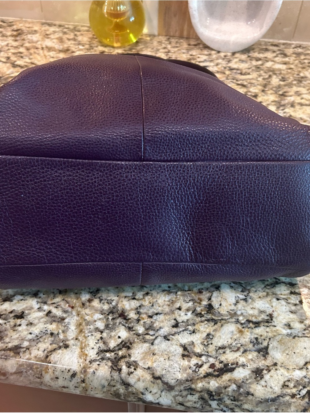 Coach Madison Phoebe plum pebbled triple compartment leather shoulder bag - Picture 7 of 13